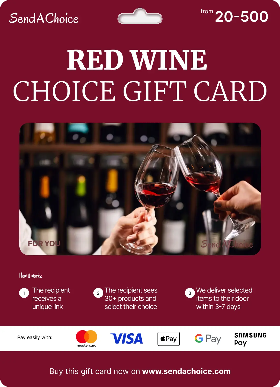 Image of a gift note to a mother with a baby. The gift note says: "Thank you sooo much for helping me out the other day! You're an absolute lifesaver. Please treat yourself to something nice!"