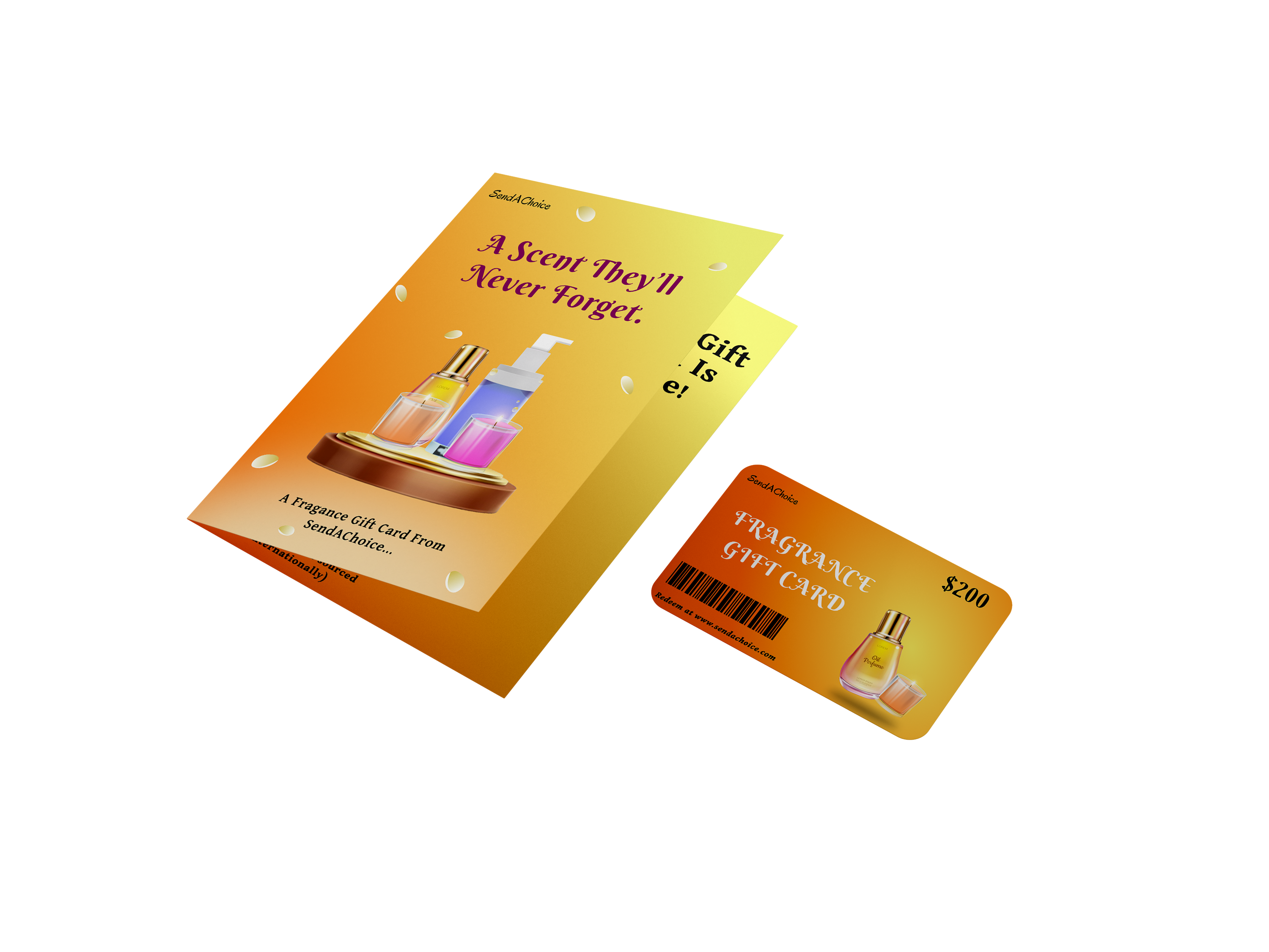 Fragrance physical gift card