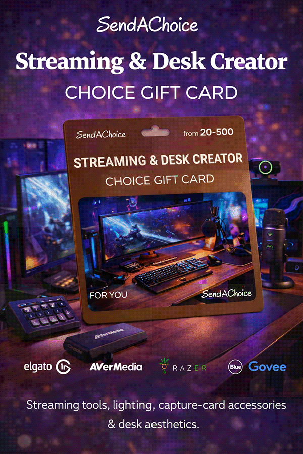Streaming & Desk Creator Choice Gift Card: Upgrade the Setup, Elevate the Craft