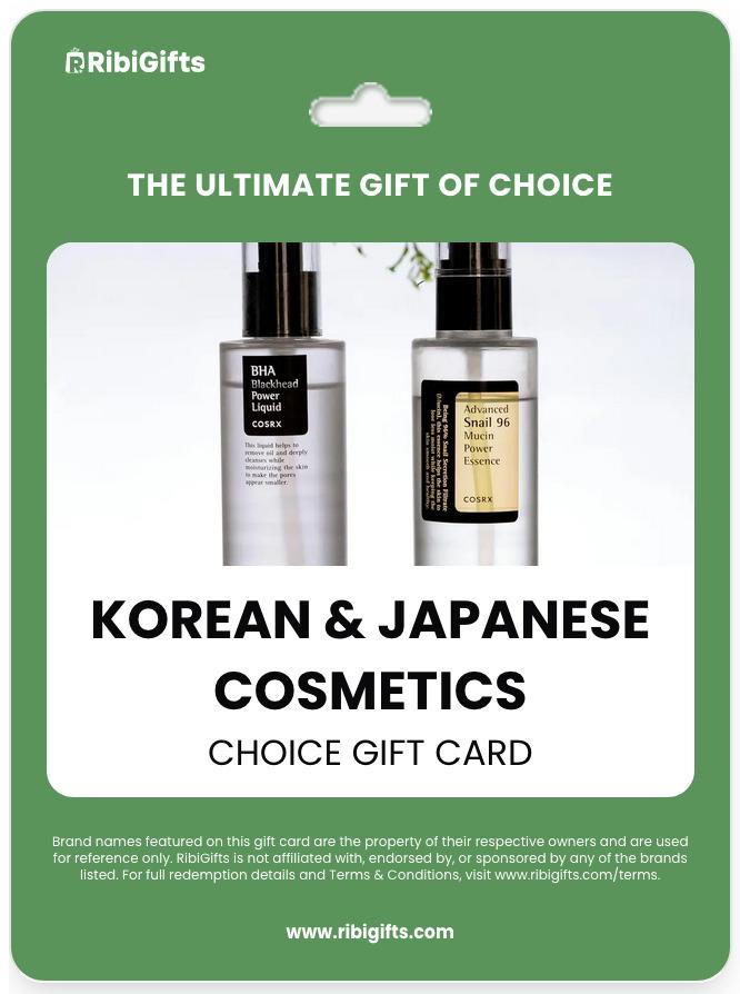 Korean & Japanese Cosmetics Choice Gift Card