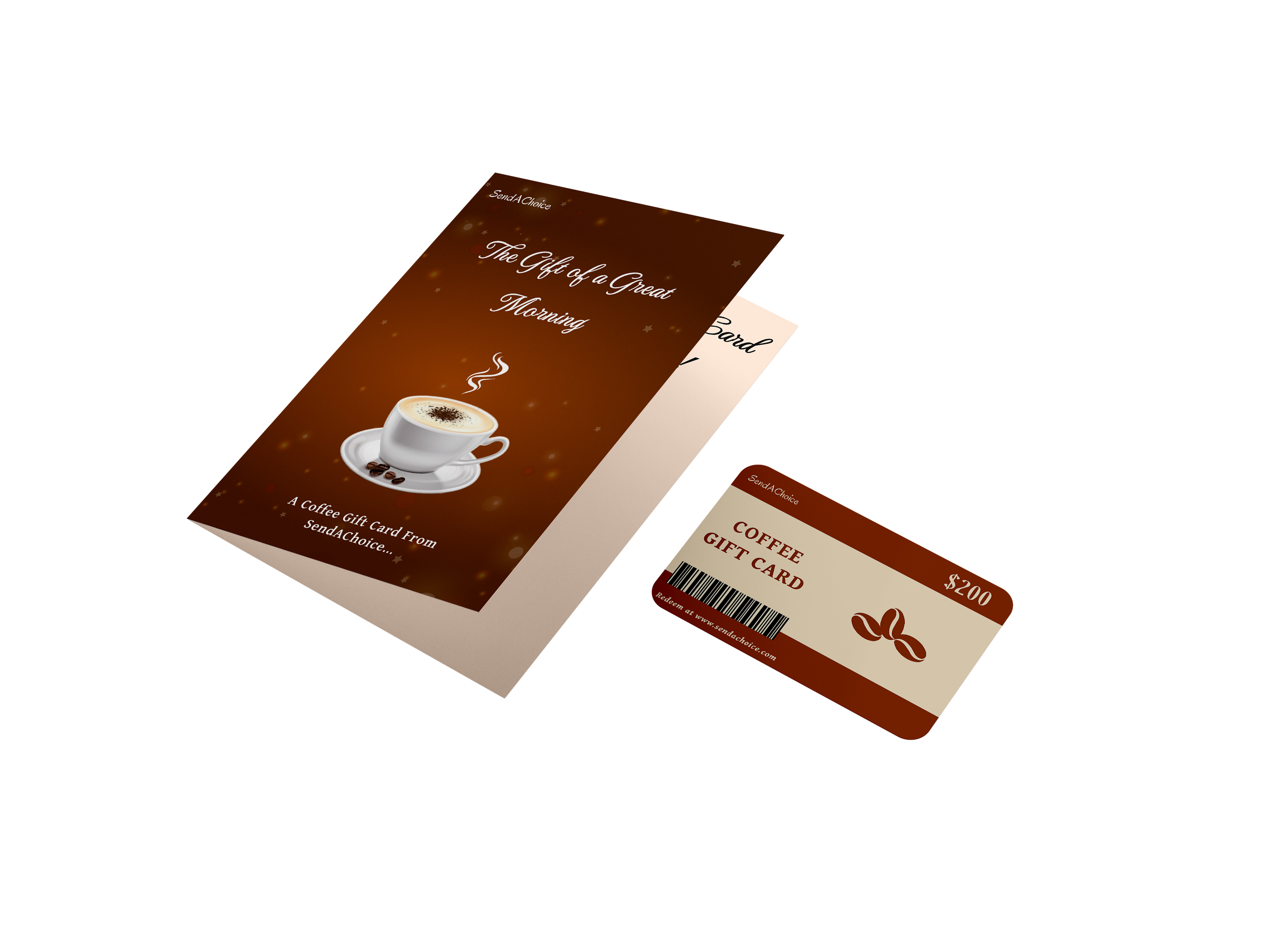 A SendAChoice physical gift card